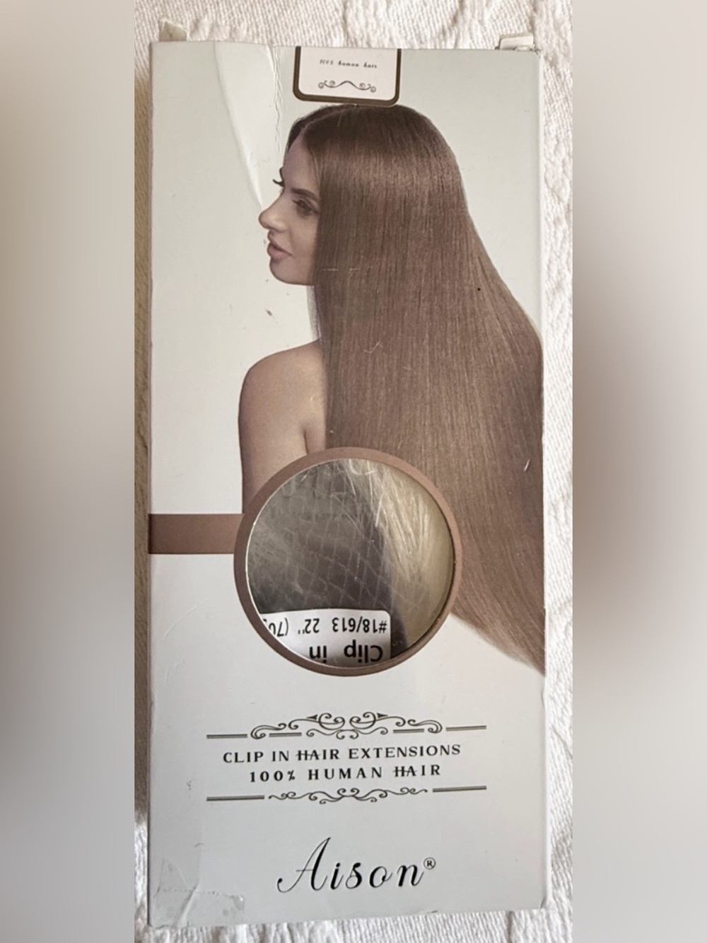 Aison 22" Clip In Hair Extensions Remy Human Hair Blonde 18/613 70g NIB